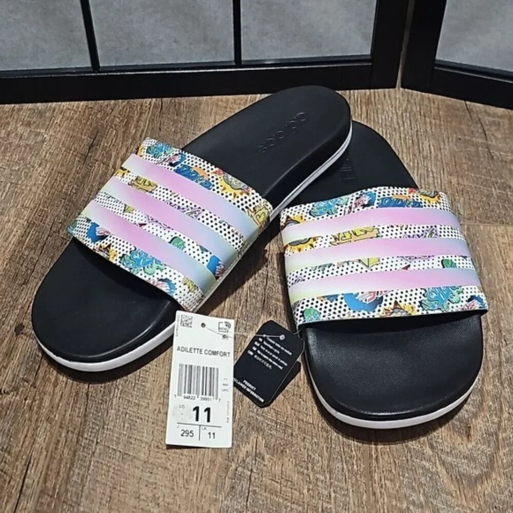 Adidas Adilette Comfort Slides Size 11 New